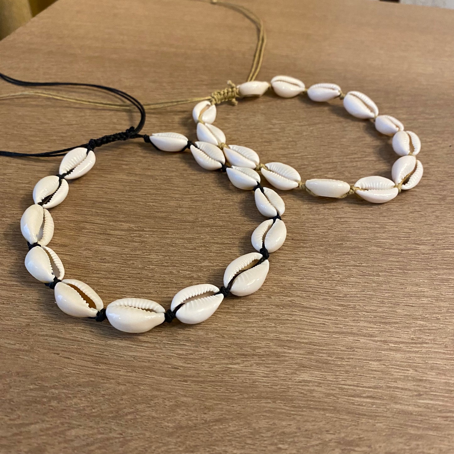Real Cowrie Shell Necklace | Adjustable String | Puka Shell
