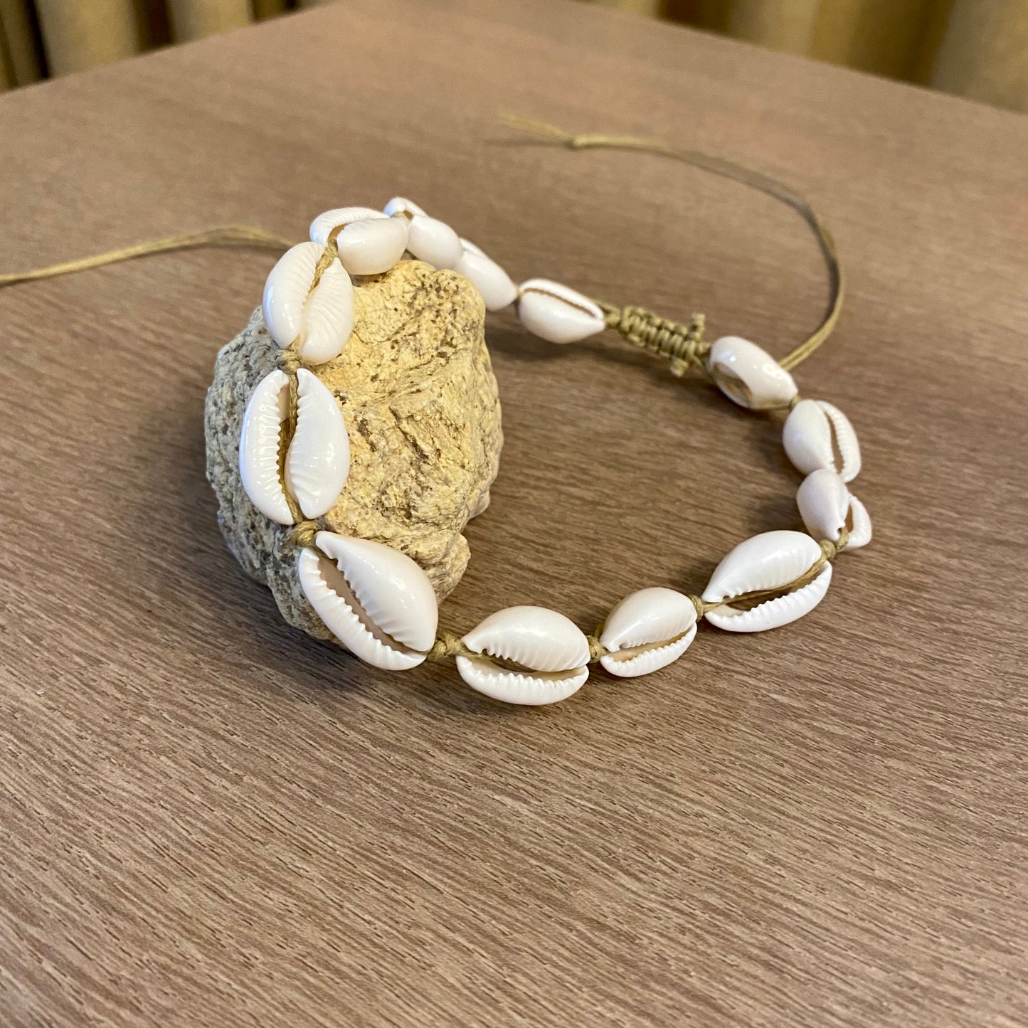 Real Cowrie Shell Necklace | Adjustable String | Puka Shell