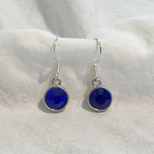 Royal Blue Gem Drop Earrings
