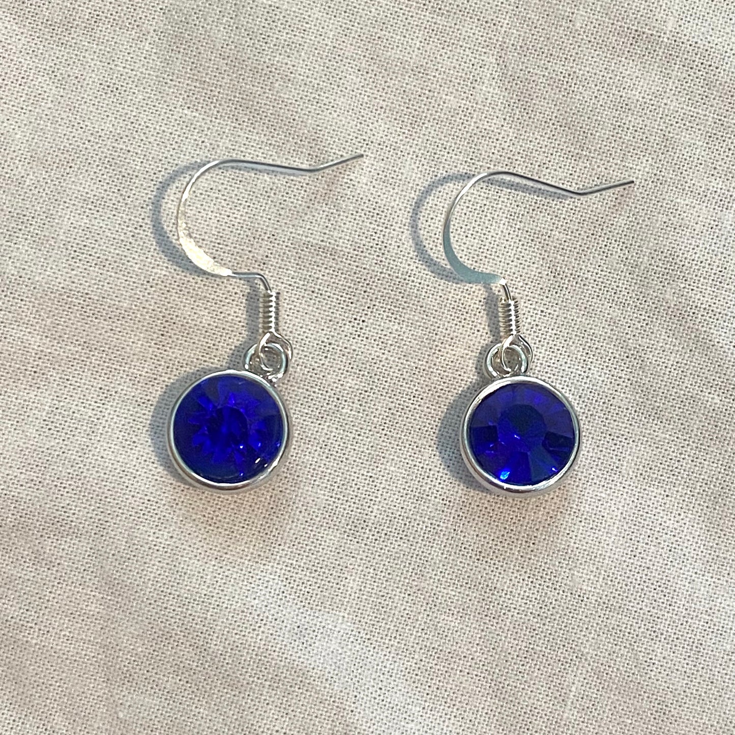Royal Blue Gem Drop Earrings