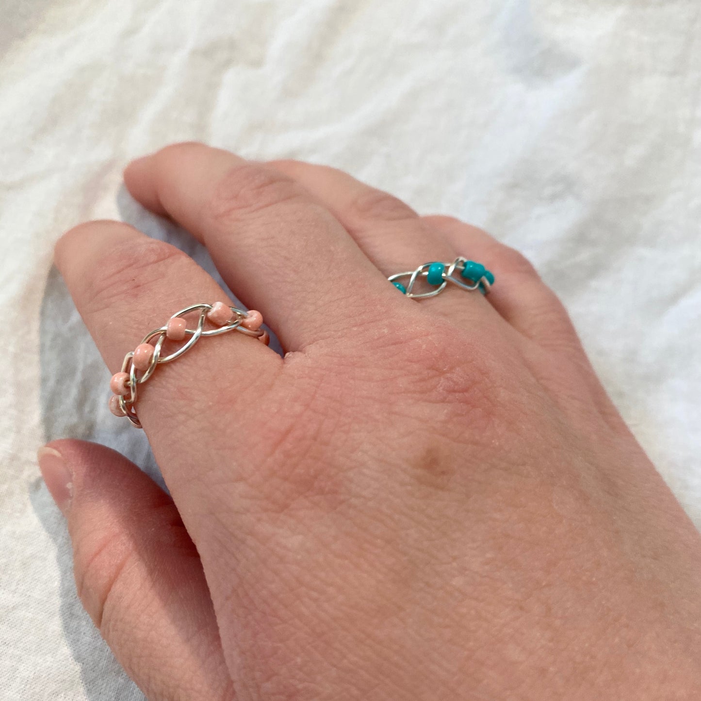 Beaded Braid Rings