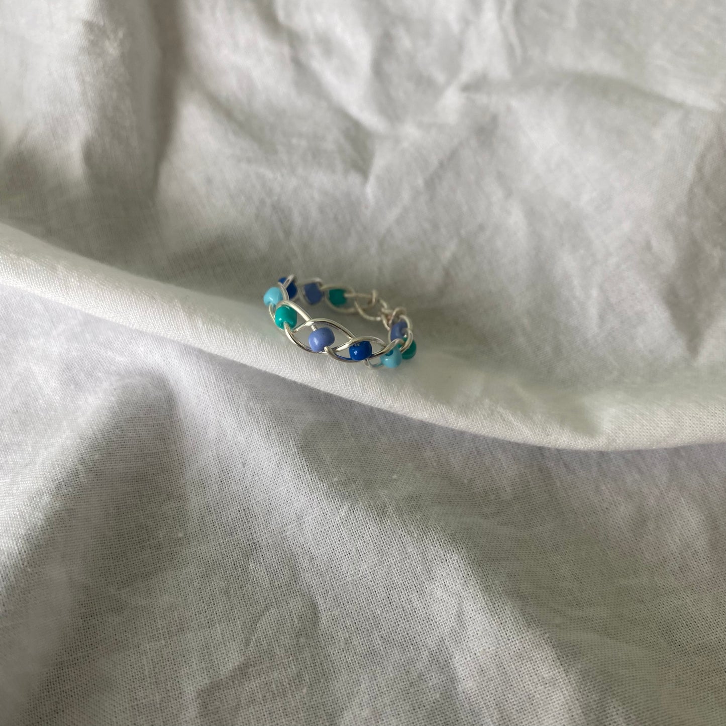 Multi Colored Customizable | Wire Braided Bead Ring