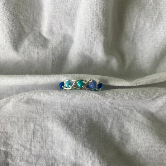 Multi Colored Customizable | Wire Braided Bead Ring