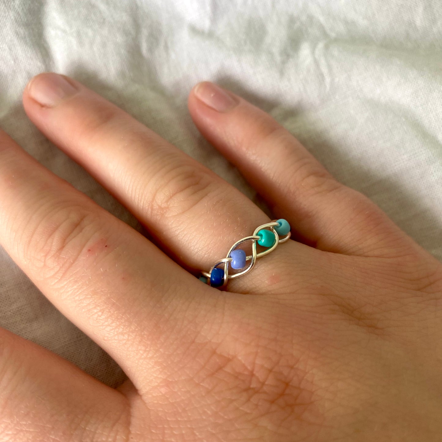 Multi Colored Customizable | Wire Braided Bead Ring